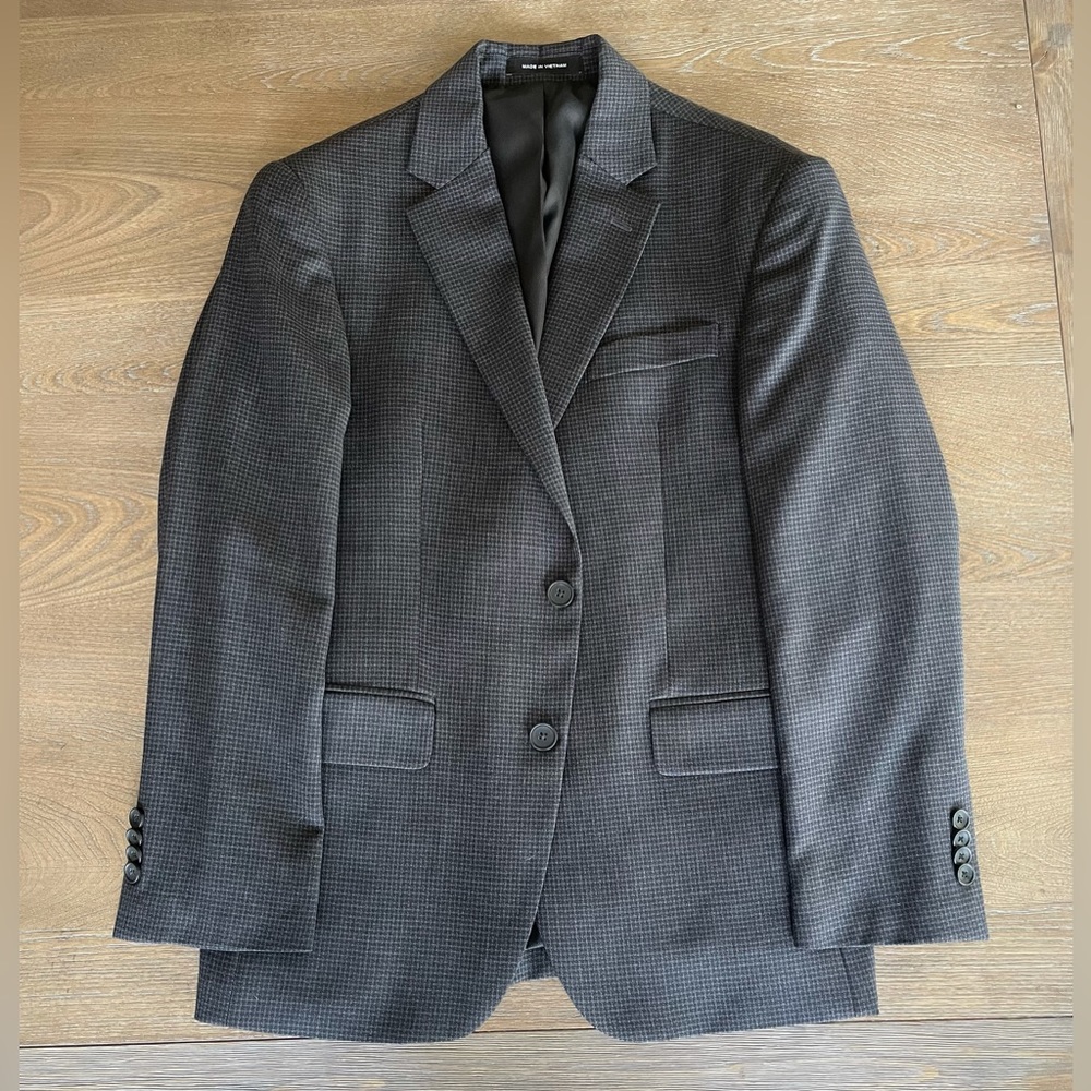 Kenneth Cole Awareness 36S Black Check Coat